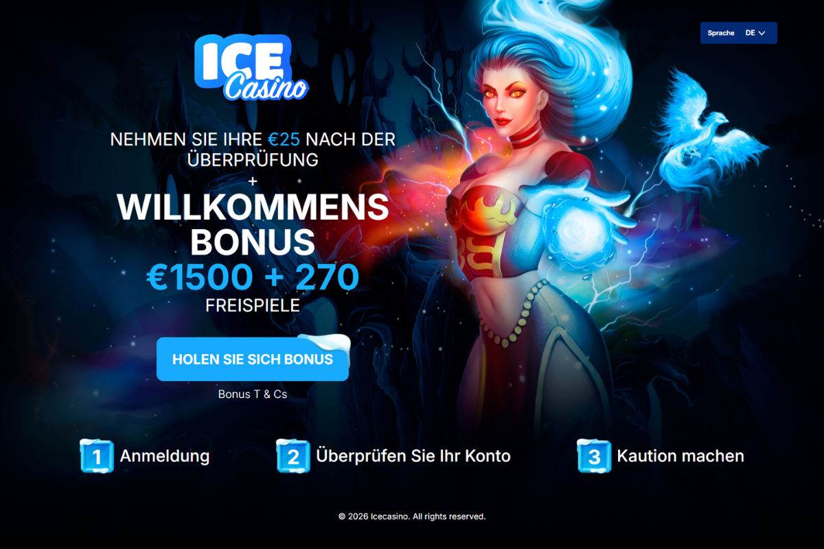 IceCasino 25 Euro Bonus ohne Einzahlung Screenshot